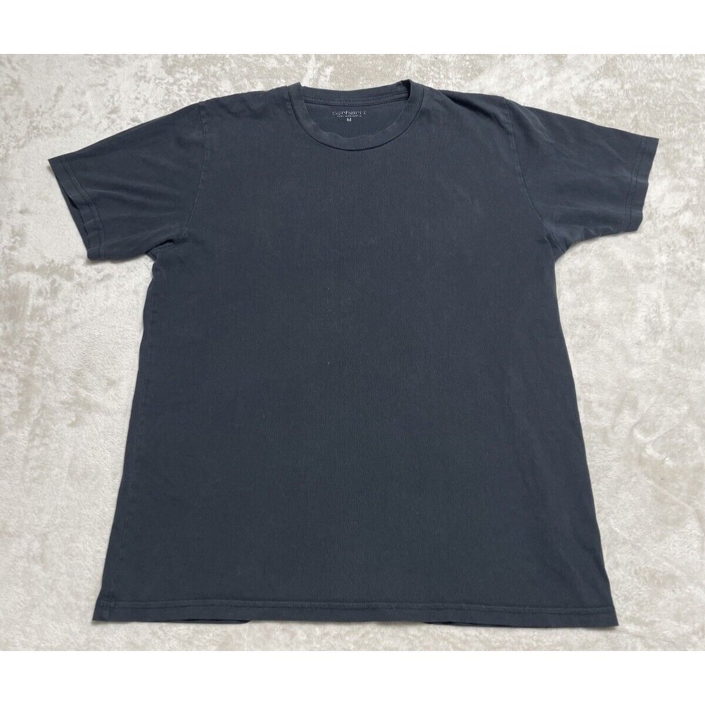 Carhartt T Shirt Mens Medium Solid Blue Short Sleeve Work Utility